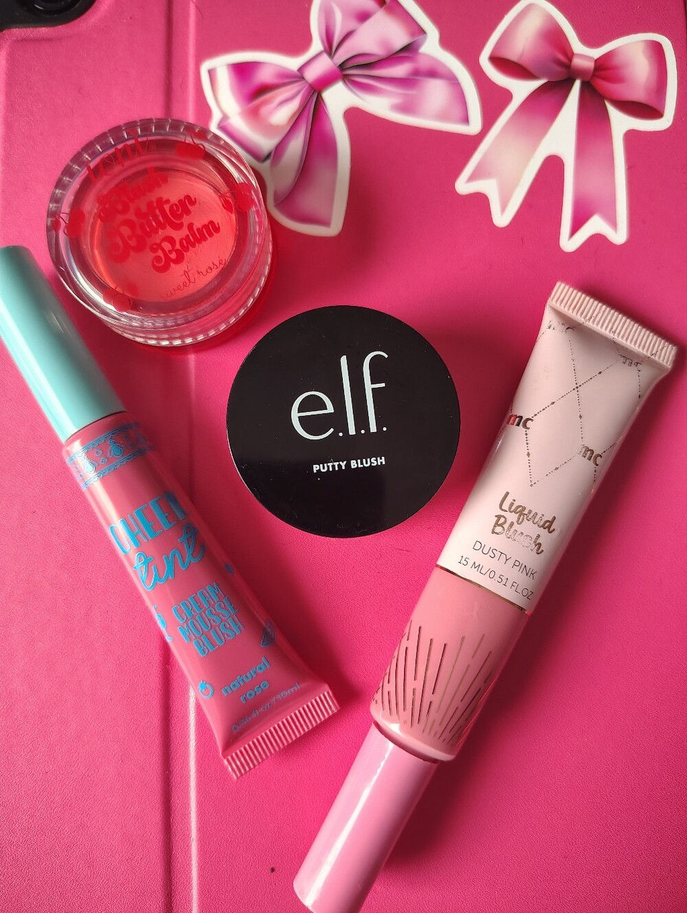 Elf, Ioni & Marie Claire Blush Set Of 4 (Cream, Liquid, Putty & Balm Blush) GUC